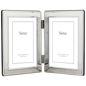 Dbl Border Plain Siena Silverplate Dbl Vert Frame