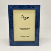 Narrow Burl Pattern Italian Wood Frame, Blue - 8 x 10 - Image 2