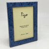 Narrow Burl Pattern Italian Wood Frame, Blue - 8 x 10 - Image 3