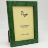 Narrow Burl Pattern Italian Wood Frame, Green - Image 2