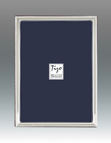 8 x 10 – Ultra-Slim Beaded 925 Sterling Silver Frame