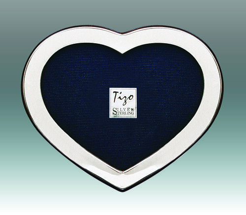 Flat Plain 925 Sterling Silver Heart Frame – 2 x 3