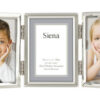 Narrow Plain Mini Siena Silverplate Frame