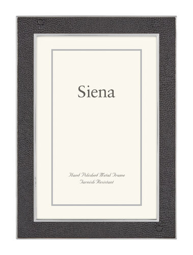 Siena Frame Shagreen Black w/Silver – 4 x 6