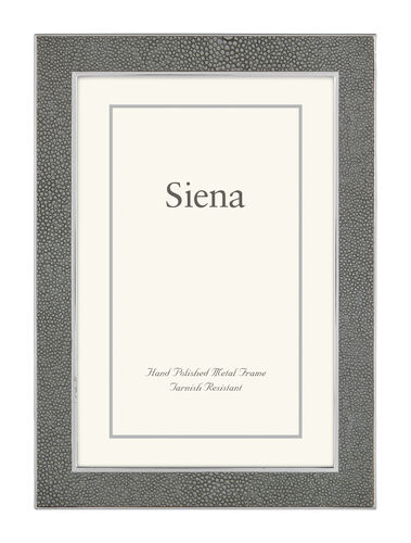 Siena Frame Shagreen Gray w/Silver – 4 x 6