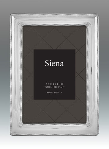 Siena Sterling Dbl Beaded Border Frame – 4 x 6