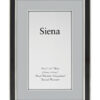 Narrow Enameled Siena Silverplate Frame, Black with Silver