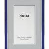 Narrow Enameled Siena Silverplate Frame, Blue with Silver