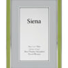 Narrow Enameled Siena Silverplate Frame, Green with Silver