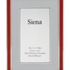 Narrow Enameled Siena Silverplate Frame, Red with Silver