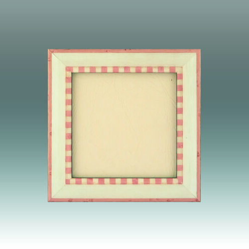 4x6 Striped/Solid Border Italian Wood Frame - Pink