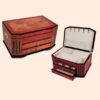 Two-Tone Jewelry Box with Handles - 2 Drawer