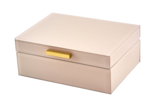 Small – Jewelry Box Gold Handle Pink