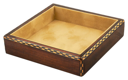 Square Valet Tray – Brown Inlaid