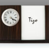 Ebony Clock with Photo Frame