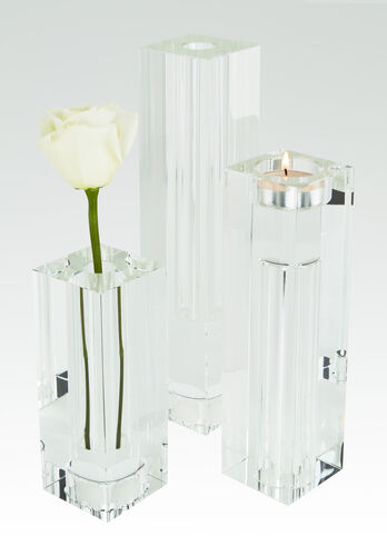 Large – Crystal Glass Bud Vase/Candleholder