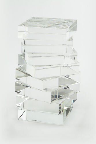 6.5″ H – Crystal “Twisted” Bookend Pair
