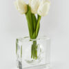 Crystal Square Bubble Vase Small