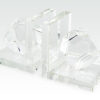 Crystal Glass Bookend Pair