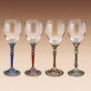 Jeweled Brown Wine Glass