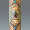 Blue/Rose Enamel Mezuzah