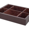 Faux Leather Divided Valet Tray - Brown