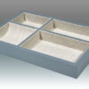 Linen-Lined Valet Tray - Grey