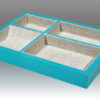 Linen-Lined Valet Tray - Turquoise