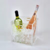 8.5 x 8.5 x 8.5 - Clear Wine Cooler with Gold Handles - Image 2