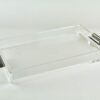 Clear Tray with Silver Handles "12 x 8"