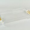Clear Tray with Gold Handles "12 x 16"