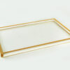 Clear Tray w/ Gold border "14 x 10"