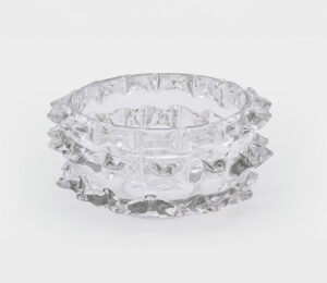 10″ Dia. – Glass Bowl Clear w/Clear Thorn Design