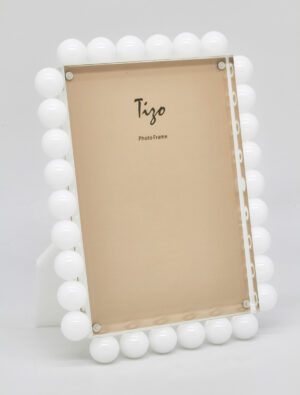 Acrylic Frame w/White Bubbles