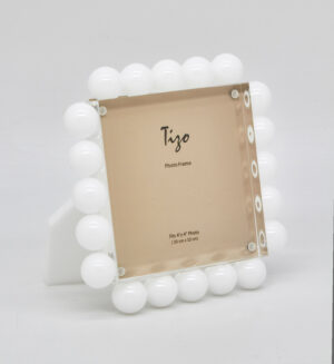 Acrylic Frame w/White Bubbles