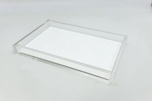 8″x12″x1.25″ – Acrylic Tray w/White Insert