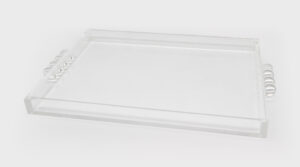 12″x16″ – Acrylic Tray with Bubble Handles Clear