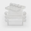 4"x4"x3.75" - Acrylic Box Clear w/Balls - Image 2