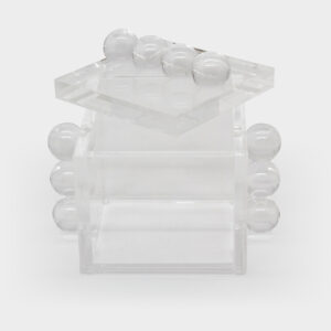 4″x4″x3.75″ – Acrylic Box Clear w/Balls