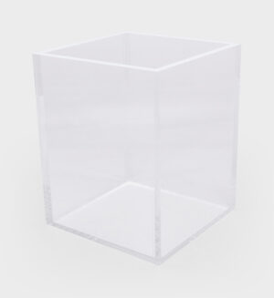 8″x8″x10″ – Acrylic Waste Basket Clear