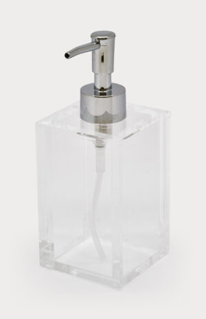 2.75″x2.75″x4.5″H – Acrylic Soap Dispenser Clear