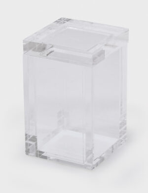 2.75″x2.75″x4.5″ – Acrylic Canister Box w/Lid Clear