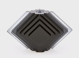 Small 4.5″H – Crystal Glass Vase Black “Deco”
