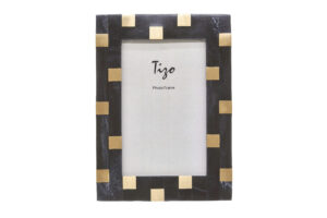 4×6 – Bone Resin/Brass Frame Grey