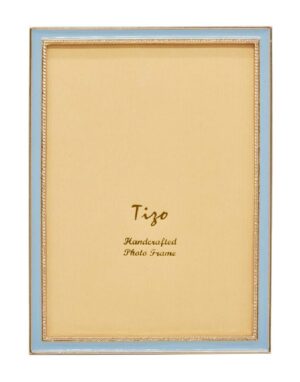 Enameled Gold Frame Baby Blue