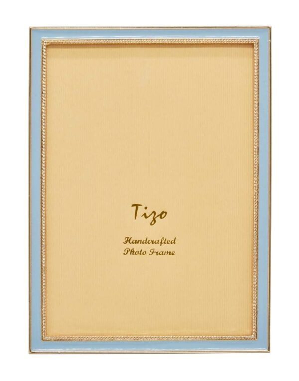 Enameled Gold Frame Baby Blue