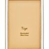 Enameled Gold Frame White