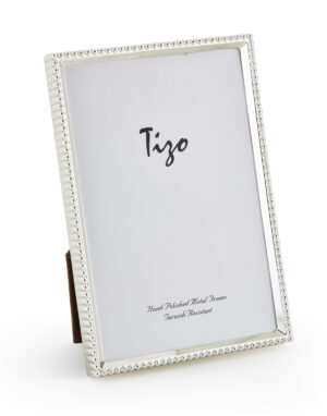 4X6 – Tizo Silverplate Frame Beaded