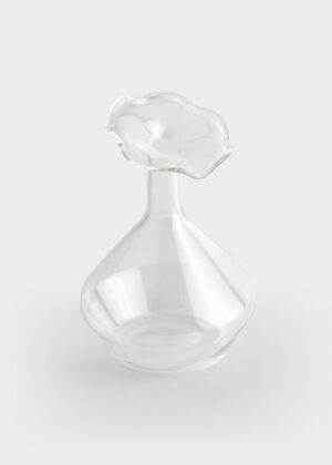 Glass Vase Angeled Neck Clear