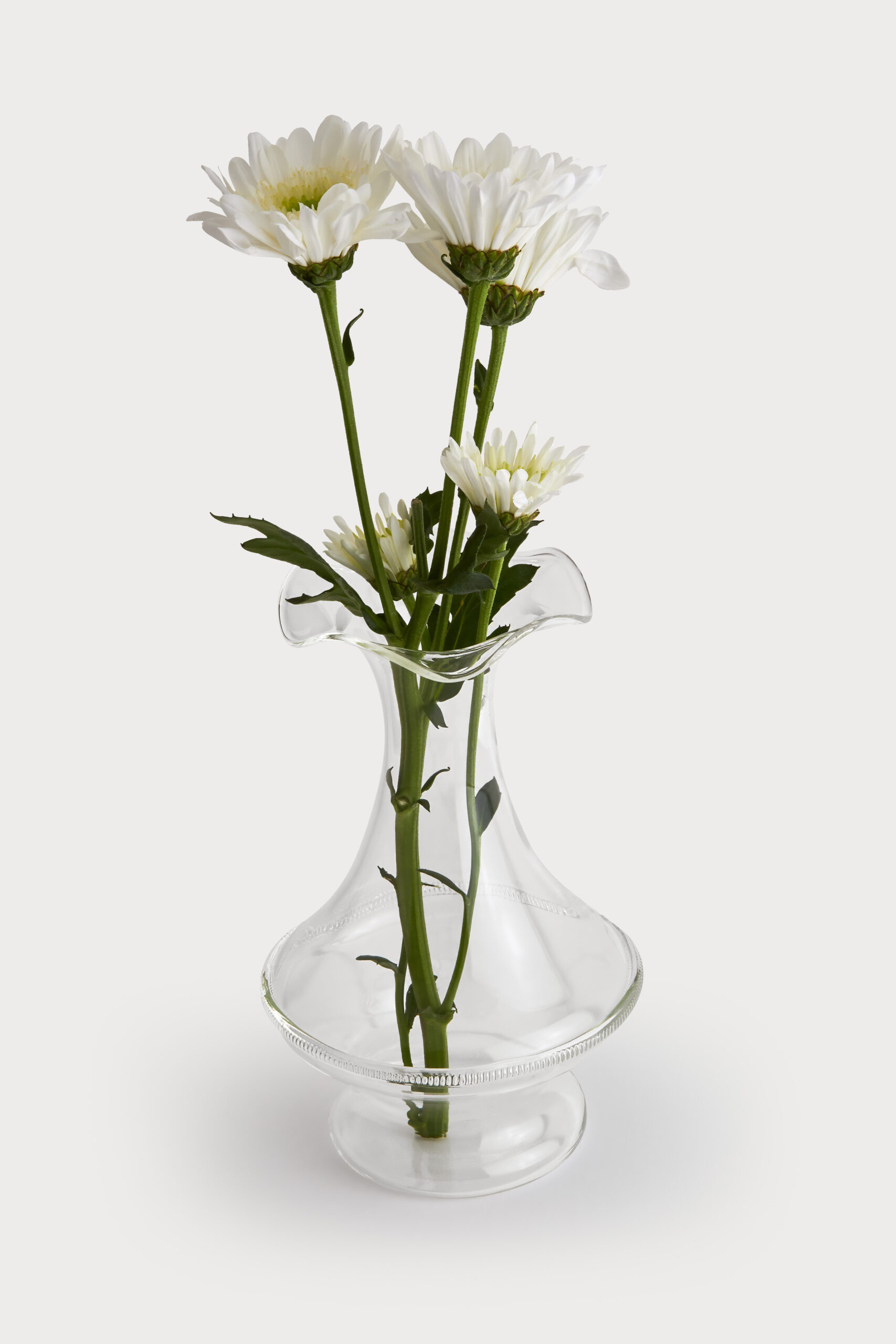 Glass Vase w/ Clear Band
